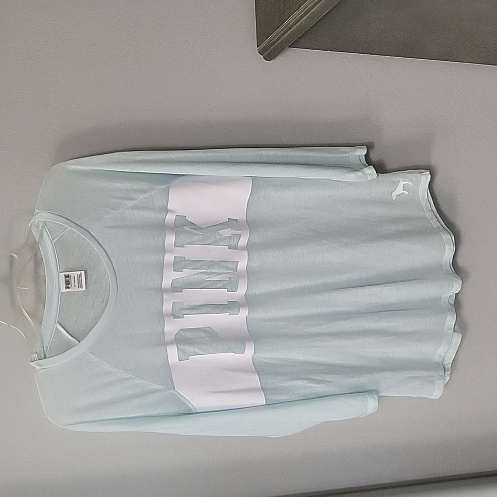 Victoria's Secret Pink brand Teal sheer tee